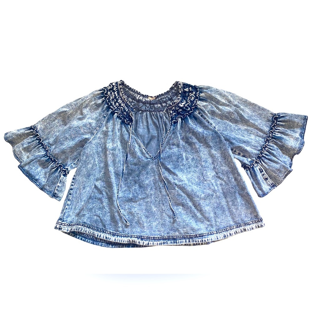 Women’s Free People Ainsley Denim Top Medium